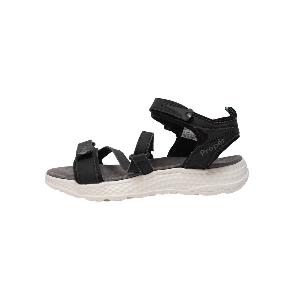 Propet TravelActiv XC Strappy Sandals Women 7W Black Comfort Walking